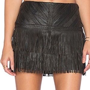 Parker mini leather skirt